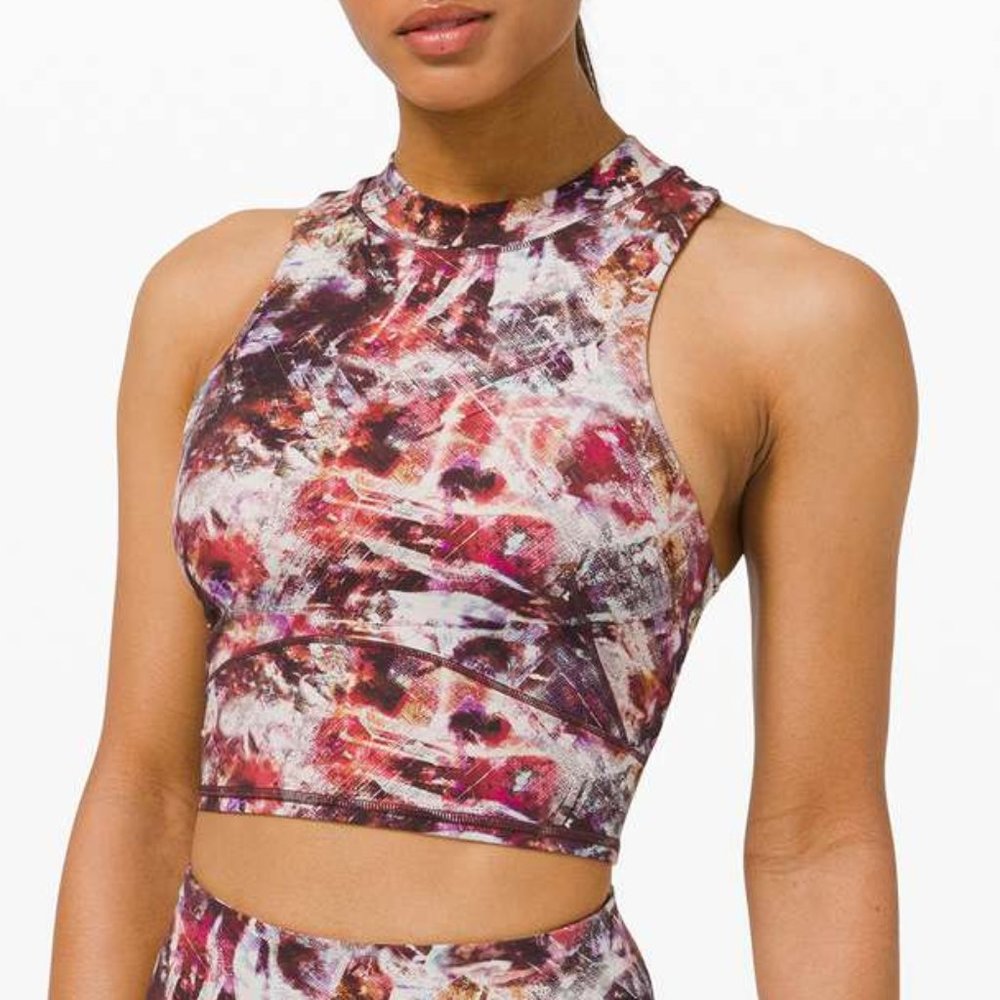 NWT lululemon Everlux and Mesh Cropped Tank Multi